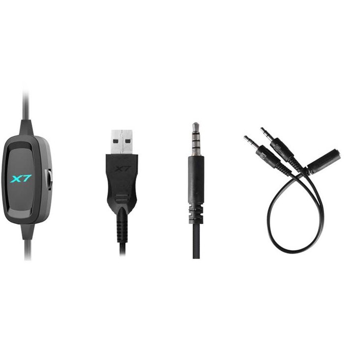 Наушники с микрофоном A4Tech XH-720p черный 2м мониторные оголовье - фото 51428591