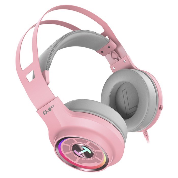 Наушники с микрофоном Edifier G4 TE розовый 2.5м накладные USB оголовье - фото 51428621