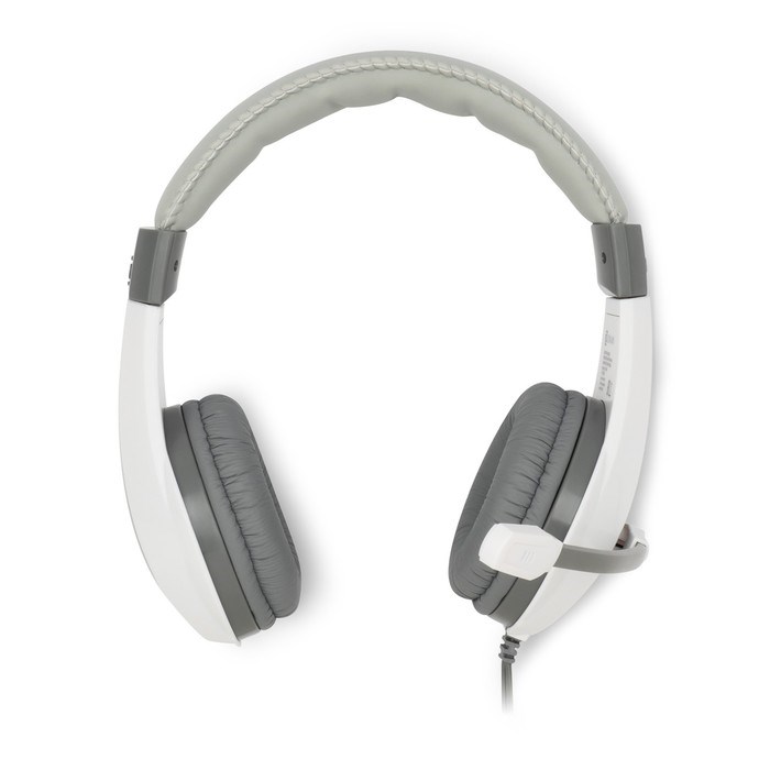 Наушники с микрофоном Оклик HS-L600 серый 1.8м мониторные оголовье (1532023) - фото 51428739