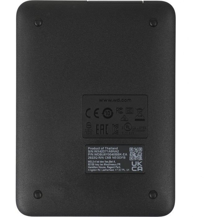 Жесткий диск WD USB 3.0 4TB WDBU6Y0040BBK-WESN Elements Portable 2.5" черный - фото 51428897