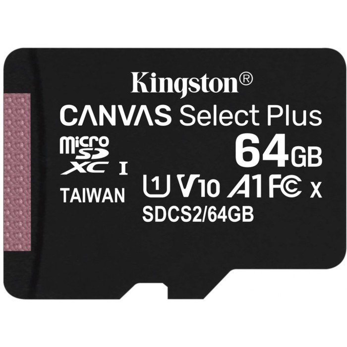 Карта памяти microSDXC 64GB Class10 Kingston SDCS2/64GBSP Canvas Select Plus w/o adapter - фото 51428911