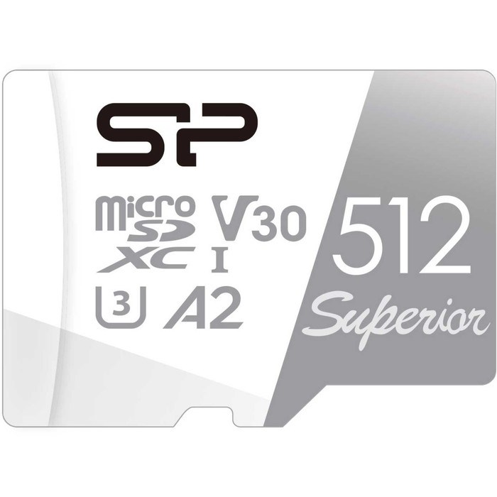 Карта памяти microSDXC 512GB Class10 Silicon Power SP512GBSTXDA2V20SP Superior + adapter - фото 51428912