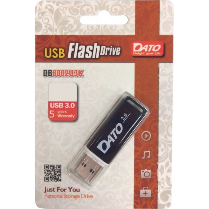 Флеш Диск Dato 16GB DB8002U3 DB8002U3K-16G USB3.0 черный - фото 51428918