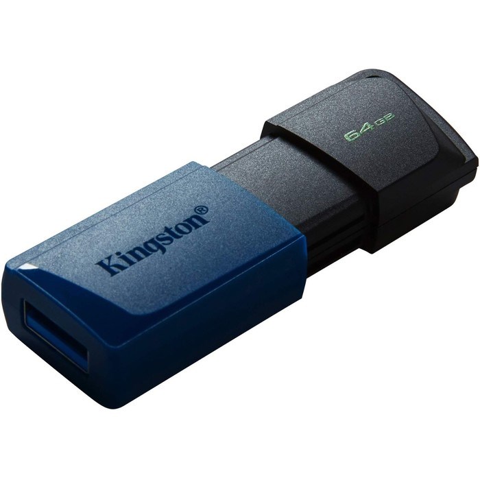 Флеш Диск Kingston 64GB DataTraveler Exodia M DTXM/64GB USB3.0 черный/синий - фото 51428926