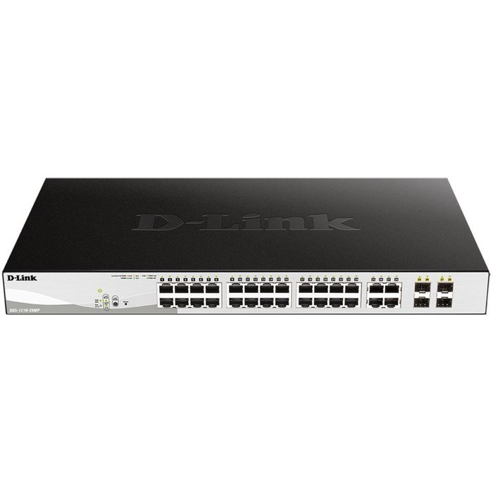 Коммутатор D-Link DGS-1210-28MP DGS-1210-28MP/F 24G 24PoE+ 370W настраиваемый - фото 51428999