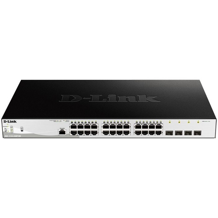 Коммутатор D-Link DGS-1210-28MP/ME/B 24G 4SFP 24PoE 370W управляемый - фото 51429002