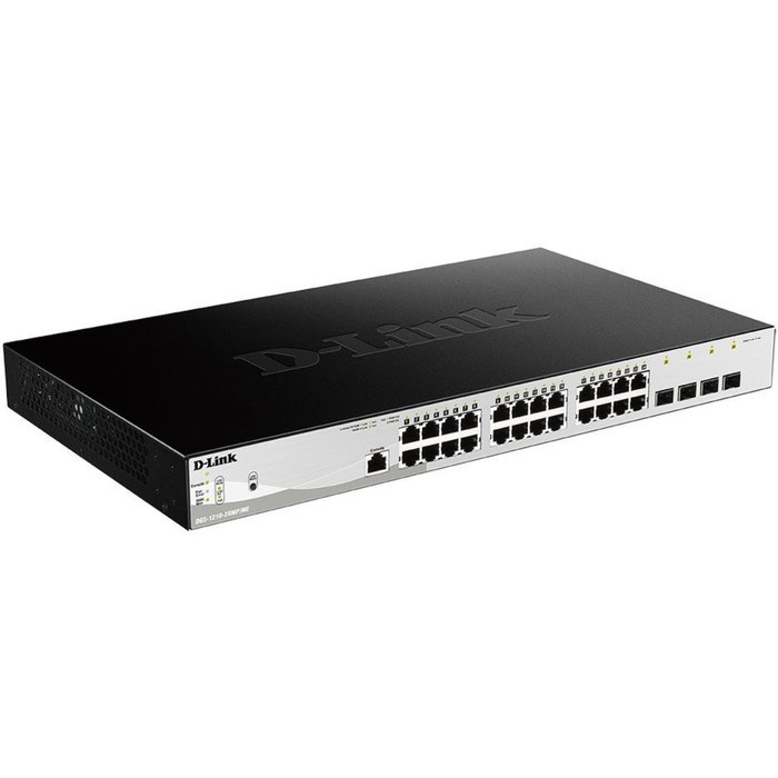 Коммутатор D-Link DGS-1210-28MP/ME/B 24G 4SFP 24PoE 370W управляемый - фото 51429003