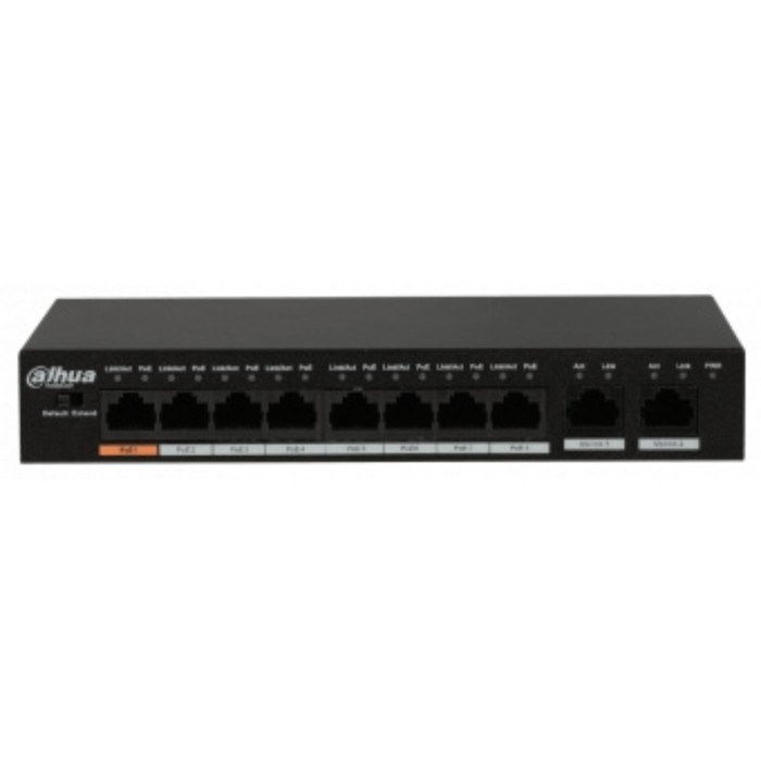 Коммутатор Dahua DH-PFS3010-8ET-96 8x100Mb 8PoE неуправляемый - фото 51429043