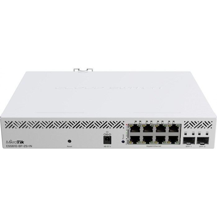 Коммутатор MikroTik CSS610-8P-2S+IN 8G 2SFP+ 8PoE 8PPoE 140W управляемый - фото 51429129