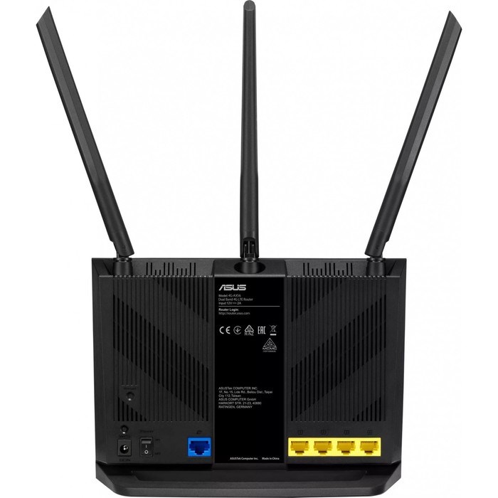 Роутер беспроводной Asus 4G-AX56 AX1800 10/100/1000BASE-TX/4G cat.6 черный - фото 51429209