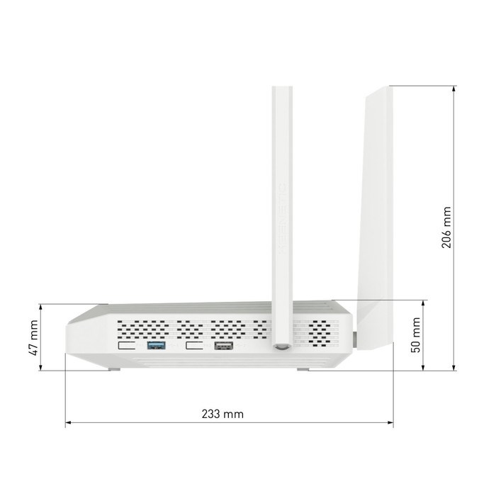 Роутер беспроводной Keenetic Peak (KN-2710) AC2600 10/100/1000BASE-TX/SFP/4g ready - фото 51429354