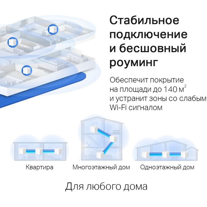 Бесшовный Mesh роутер Mercusys Halo H30G(3-pack) AC1300 10/100/1000BASE-TX белый (упак.:3шт)   10047 - фото 51429391