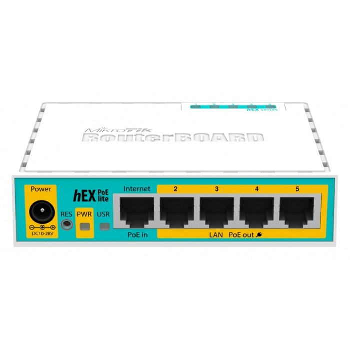 Роутер MikroTik hEX PoE lite (RB750UPR2) 10/100BASE-TX белый - фото 51429459