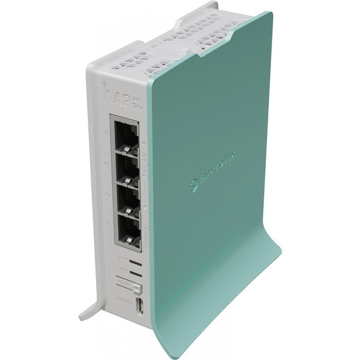 Роутер беспроводной MikroTik hAP ax lite (L41G-2AXD) AX600 10/100/1000BASE-TX голубой - фото 51429485