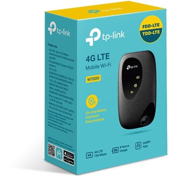 Модем 2G/3G/4G TP-Link M7000 micro USB Wi-Fi +Router внешний черный - фото 51429547