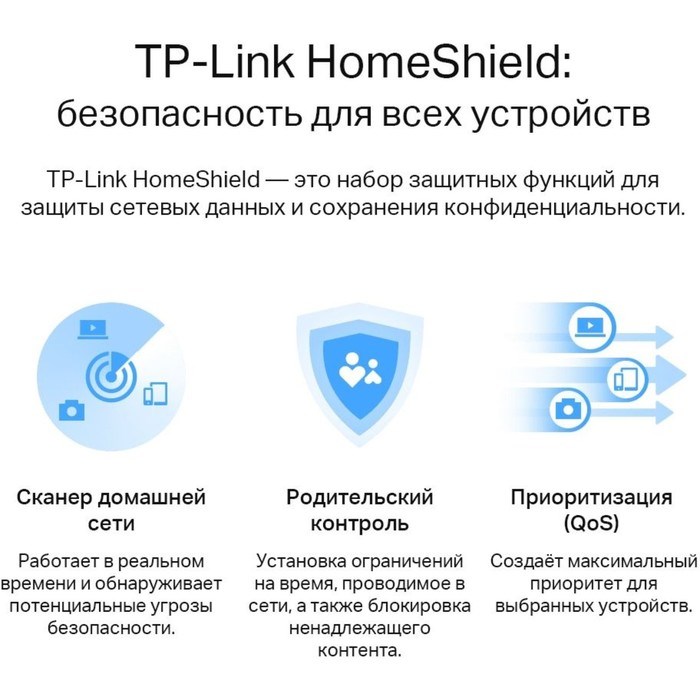 Роутер беспроводной TP-Link Archer AX53 AX3000 10/100/1000BASE-TX черный - фото 51429571