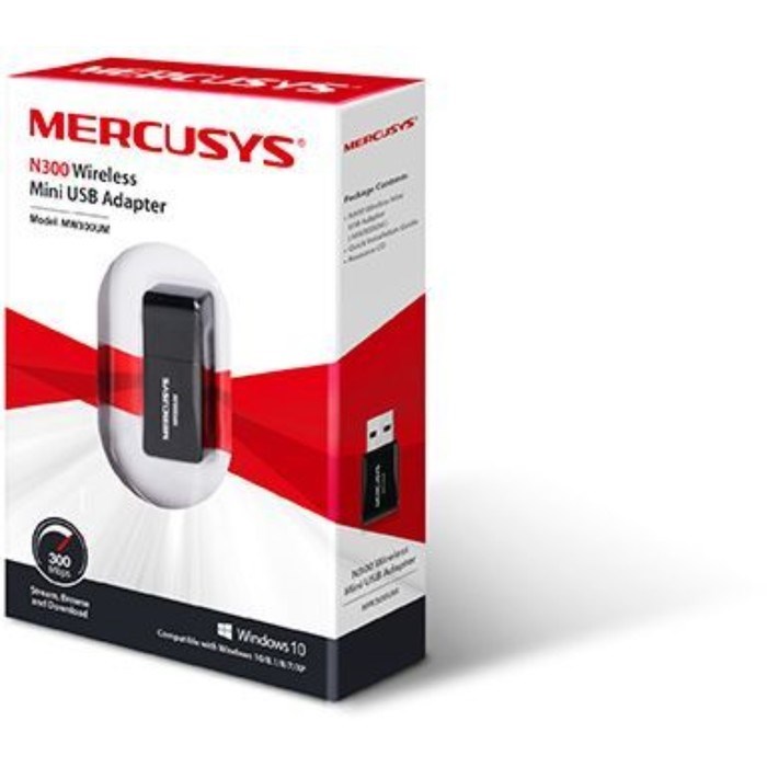 Сетевой адаптер WiFi Mercusys MW300UM N300 USB 2.0 - фото 51429723