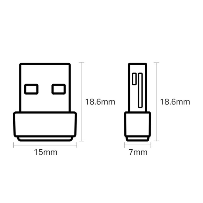 Сетевой адаптер WiFi TP-Link Archer T2U NANO AC600 USB 2.0 - фото 51429762