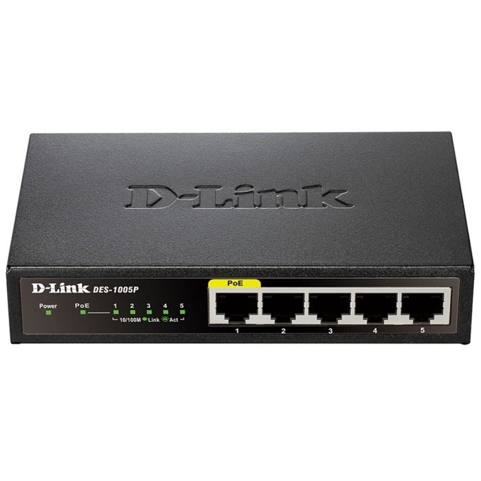 Коммутатор D-Link DGS-1005P/A1A 5G 4PoE 60W неуправляемый - фото 51429894