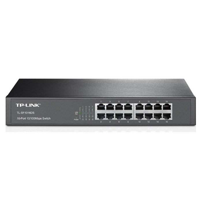 Коммутатор TP-Link TL-SF1016DS 16x100Mb неуправляемый - фото 51429914