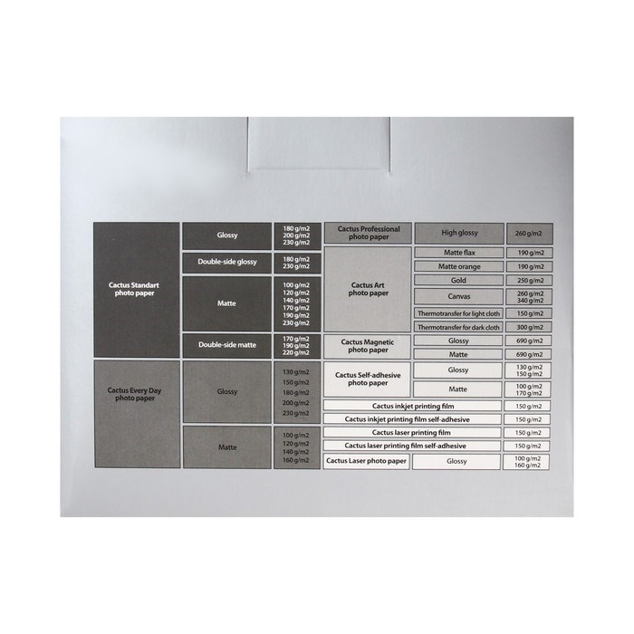 Фотобумага для струйной печати А6, 500 листов Cactus, 200 г/м2, односторонняя, матовая - фото 51430253