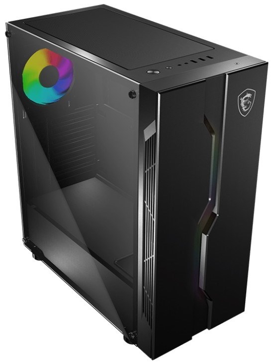 Корпус MSI MAG VAMPIRIC 010X / mid-tower, ATX, tempered glass side panel, A-RGB hub / 1x 120mm A-RGB fan inc. / MAG VAMPIRIC 010X - фото 51441288