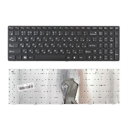 Клавиатура для ноутбука Lenovo G570, G770, Z560 черная с черной рамкой - фото 51292146