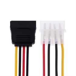 Кабель-переходник питания Cablexpert CC-SATA-PS, Molex(4pin)(m)-SATA(15pin)(f), 0.15 м - фото 51363220