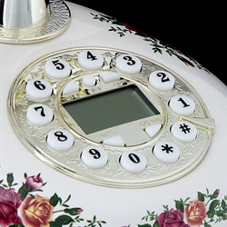 Ретро-телефон "Роза", 21 х 25 см, громкая связь, белый - фото 51363286