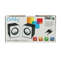 Компьютерные колонки 2.0 Dialog Colibri AC-02UР, 2х3Вт, USB, черные - фото 51363554