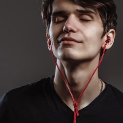 Наушники Luazon VBT 1.10 «Молния», вакуумные, микрофон, красные - фото 51363811