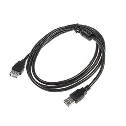 Кабель-удлинитель Luazon CAB-5, USB A (m) - USB A (f), 1.5 м, чёрный - фото 51363819