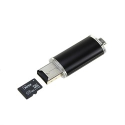 Флешка Mirex SMART BLACK, 16 Гб, USB2.0, USB/microUSB, чт до 25 Мб/с, зап до 15 Мб/с, черная - фото 51363931