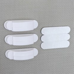 Держатели для проводов, набор 3 шт., на 5 проводов, белые - фото 51363959