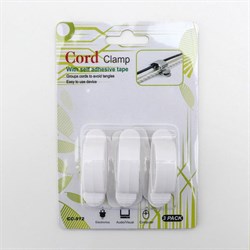 Держатели для проводов, набор 3 шт., на 5 проводов, белые - фото 51363964