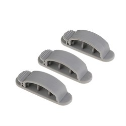 Держатели для проводов, набор 3 шт., на 5 проводов, белые - фото 51363966