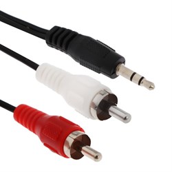 Кабель-переходник аудио Luazon Jack 3.5 (m) - 2xRCA (m), стерео, 1.2 м, чёрный - фото 51363990