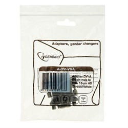 Адаптер Gembird, DVI-A 29 (m) - VGA (f), белый - фото 51363998