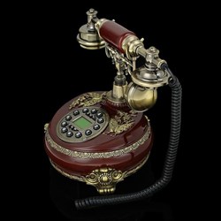 Ретро-телефон «Бабочка», громкая связь, 23×26 см, коричневый - фото 51364266