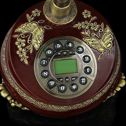 Ретро-телефон «Бабочка», громкая связь, 23×26 см, коричневый - фото 51364267