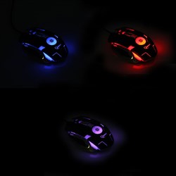 Мышь Gembird MG-530, игровая, проводная, 7 кнопок, подсветка, 3200 dpi, USB, чёрная - фото 51364309