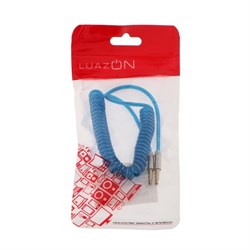 Кабель аудио LuazON, AUX, Jack 3.5 (m)-Jack 3.5 (m), штекер на пружине, 1 м, МИКС - фото 51364317