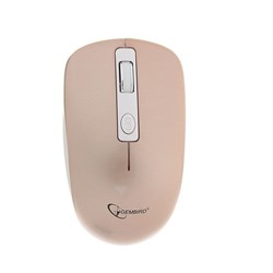 Мышь Gembird MUSW-400, беспроводная, бесшумная, 1600 dpi, 2xAAA, USB, золотистая - фото 51364379