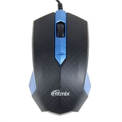 Мышь Ritmix ROM-202, проводная, оптическая, 1000 dpi, USB, синяя - фото 51364423