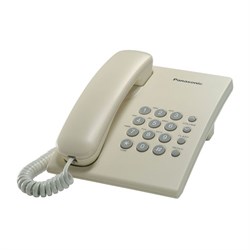 Телефон проводной Panasonic KX-TS2350RUJ бежевый - фото 51364429