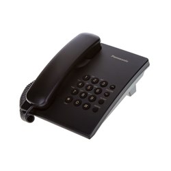 Телефон проводной Panasonic KX-TS2350RUB, чёрный - фото 51364442