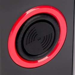 Компьютерные колонки 2.0 LuazON ES-02, Jack 3.5, USB, 0.9 м, черно-красные - фото 51364812