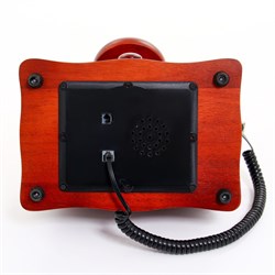 Ретро-телефон с выдвижным ящиком, темное дерево, 16×23×25 см - фото 51364843