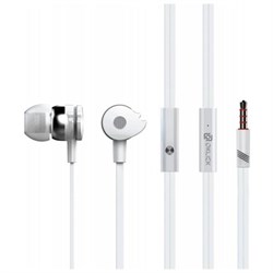 Наушники с микрофоном Oklick HS-S-210, вкладыши, в ушной раковине, провод 1.1 м, белые - фото 51365370