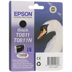 Картридж струйный Epson C13T11114A10/C13T0811 черный для Epson R270/290/RX590 - фото 51365453